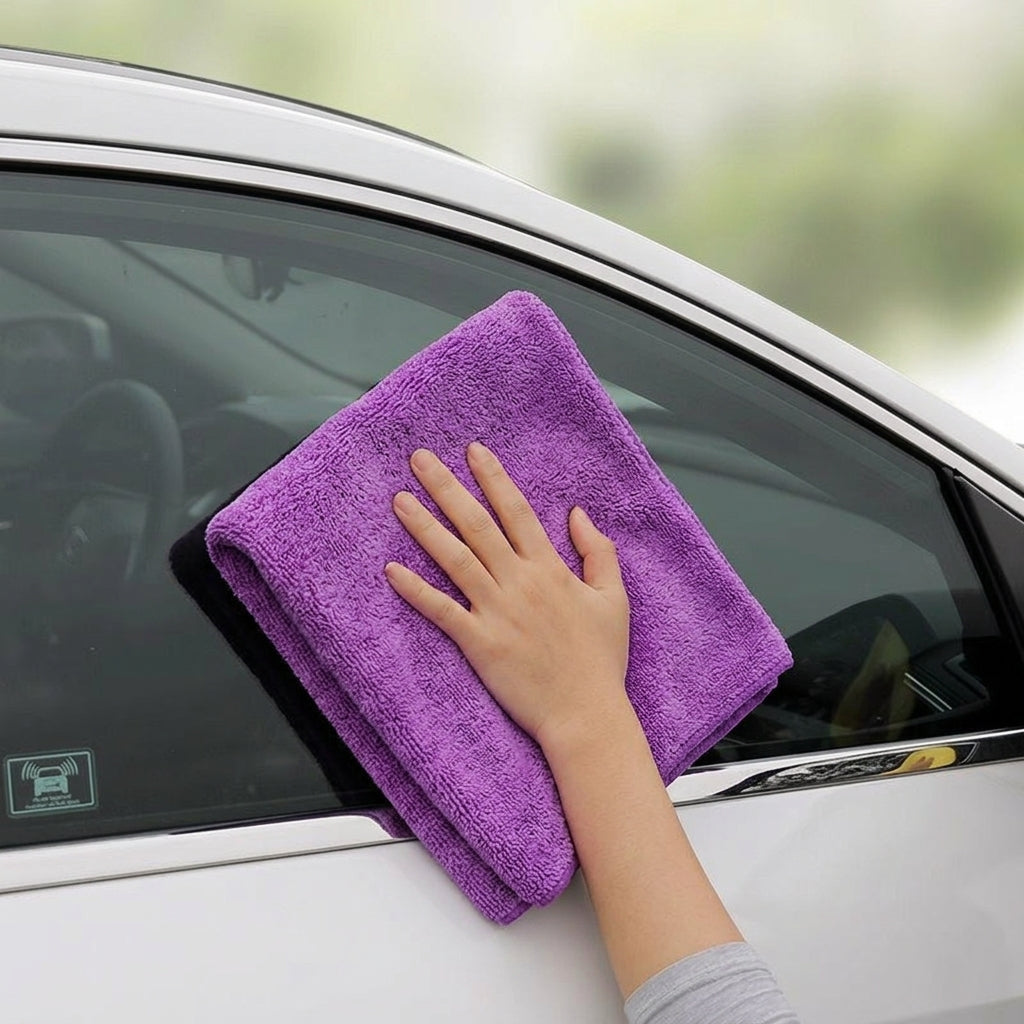 Super Absorbent Microfibre Cloth, Car Drying Towel for Detailing, Microfibre Cloth 30x30 cm, Yellow and Gray