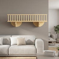 Cat Climbing Frame Wall Mounted Solid Wood Perch and Bed, Space Saving Playground for Indoor Cats, Small Apartment Furniture, Multiple Models
