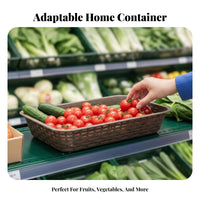 Rectangular Mesh basket Stackable Design Storage Basket Ventilated for Homemakers