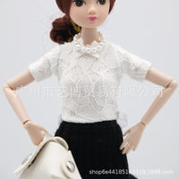 Doll Fashion Outfit Set - Top, T-Shirt, Skirt for 29cm 1/6 BJD Dolls