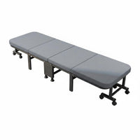 Four-fold Lounger Foldable Single Bed Portable Space-saving Design Durable Metal Frame Convenient Mattress Pad Suitable for Office Workers Caregivers Dormitory Small Apartment