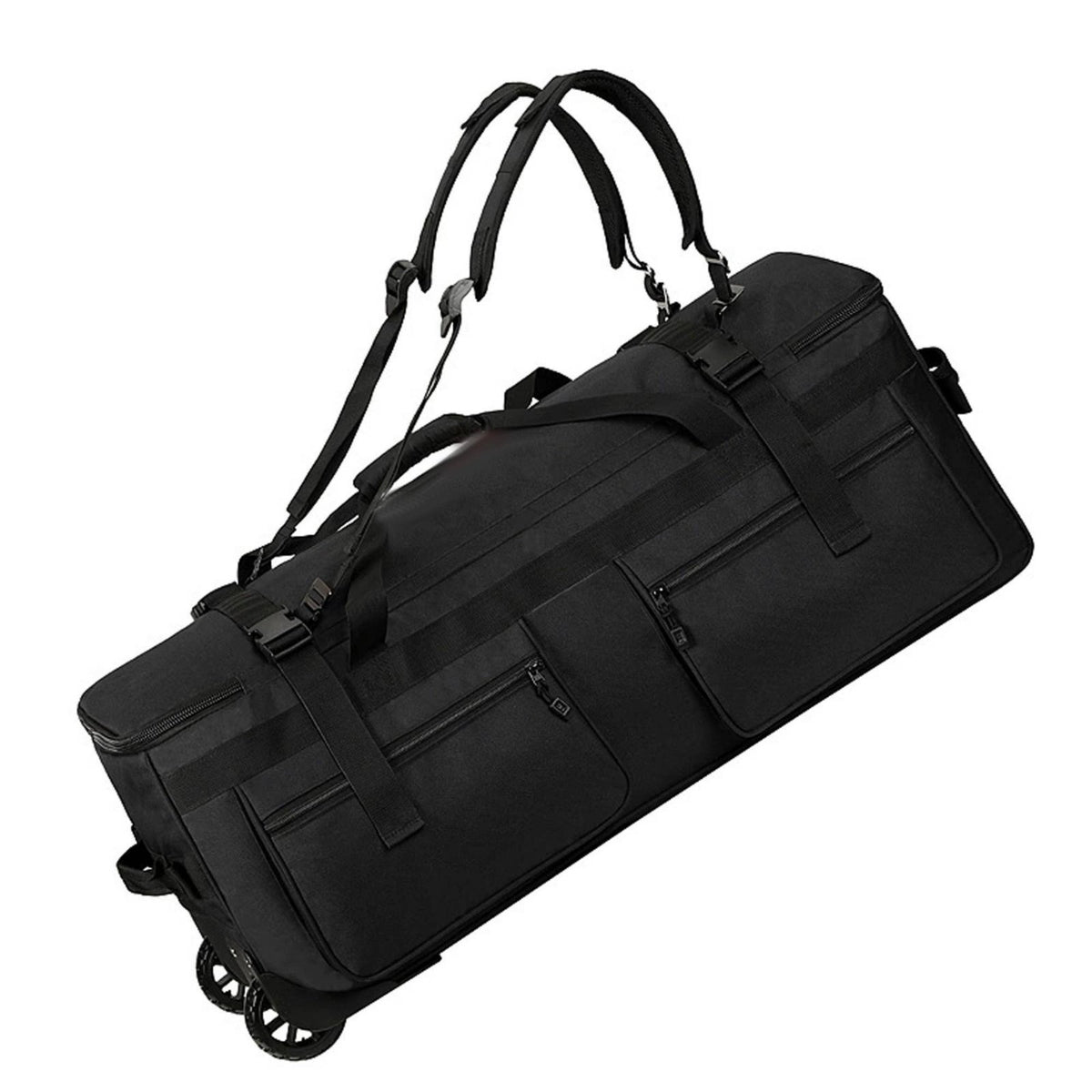 Large Rolling Duffel Bag Foldable Design Extra Large Trolley Bag Heavy Duty Wheeled Travel Backpack for Moving, Camping