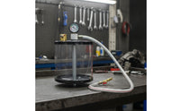Graduated Oil Collection Cup with Pressure Gauge Transparent Pneumatic Oil Extractor Cup for Auto Technicians, Mechanics, Workshops
