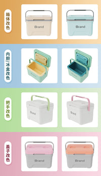 80L Outdoor Cooler Box with Wheels and Handle for Fishing