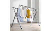 Foldable Clothes Drying Rack Space-Saving Folding Drying Rack Reinforced Clothes Horse Multi-Tier for Balcony