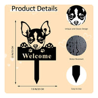 Paw Print Welcome Sign Decorative Outdoor Decor Easy to Install