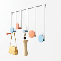Bedroom Over-the-Door Hanger, Waterproof Carbon Steel Door Hangers for Coats and Hat Hooks, Removable Universal Rack with 10kg Capacity