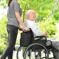 Waterproof Wheelchair Storage Bag Large Capacity Wheelchair Backpack Dustproof Mobility Aid Storage Pouch Portable for Shopping