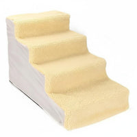 4-Step Pet Stairs Lightweight Puppy Sofa Stairs Dog Bed Steps Easy Assembly Soft Cat Climbing Ladder Machine-Washable Cover