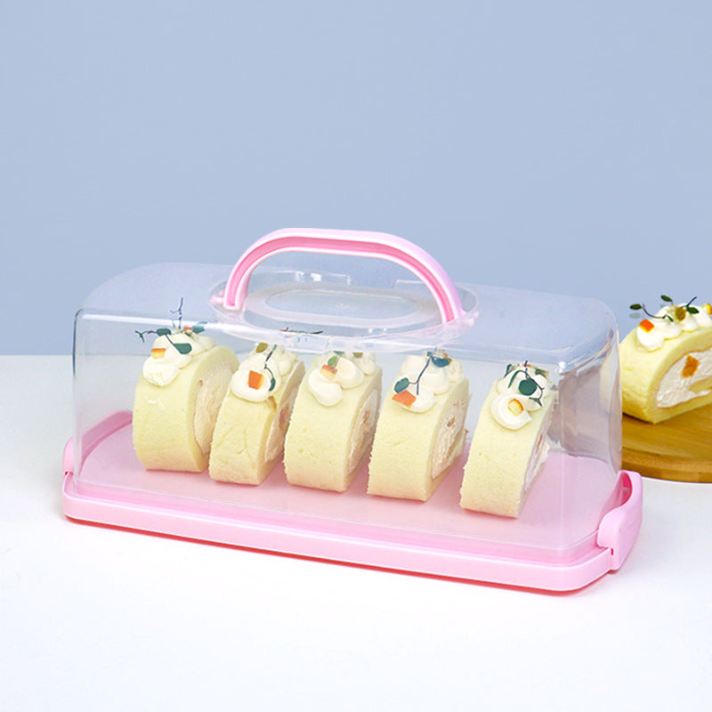 Reusable Cake Roll Packaging Box for Home Use, Long Strip Towel Roll Dessert Rectangular Toast Box