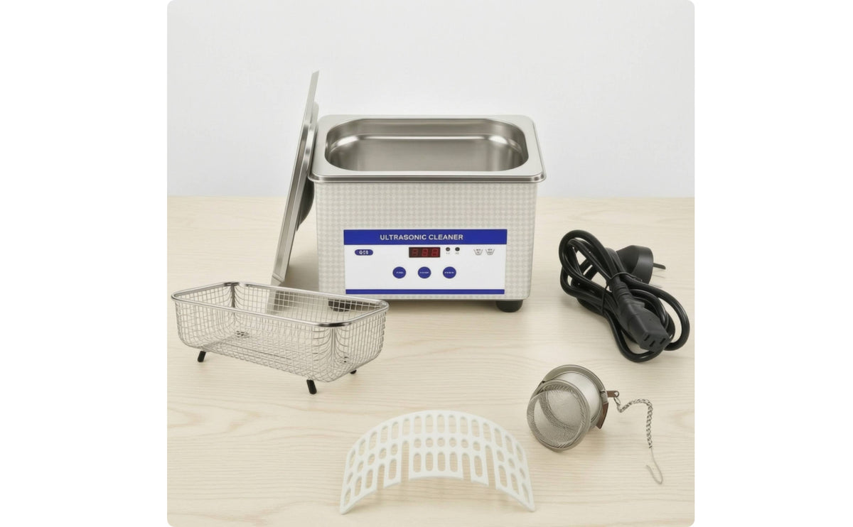Acoustic Cleaner Cleaner with Basket Digital Acoustic Cleaner Cleaner Machine Stainless Steel for Jewelers, Hobbyists, Home, Workshop