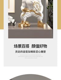 Muscular God of Wealth Desktop Ornament for Housewarming or Business Opening Gift