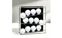 Display Box with Slanted Tracks Clear Golf Ball Display Box Space-Saving Golf Ball Holder for Collectors, Pro Shop