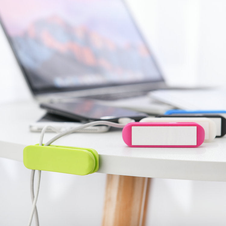 Silicone Cable Organizer Clips for Desktop Data and Charging Cables
