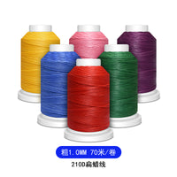 210D Waxed Thread for DIY Jewelry Making, Braiding, and Craft Projects - 1.0mm Flat Waxed Cord