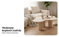 Mushroom-Shaped Table Cream aesthetic Household Furniture Round surface Modern Aesthetic for Decor lovers, Living Room, Office