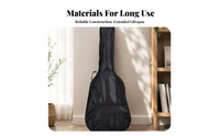 Zipper Closure Padded Guitar Case Portable Guitar Bag Lightweight Music Gear Neck Strap