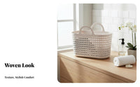 Handled Shower Tote With Handles Organizing Basket Easy to Clean for Under Sink