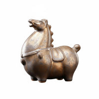 Symbol of Success Ceramic Horse Figurine Nurturable Astrological Horse Ornament Retro Design Chinese Astrological Creature Ornament Traditional Craftsmanship for Collectors, Home Decor, Office Desk
