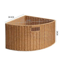Space-Saving Imitation Rattan Corner Basket Large Capacity Triangle Corner Basket Multipurpose for Closet