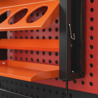 Can Rack with Shelves Oval Openings Metal Wall Storage Rack Accessible Design