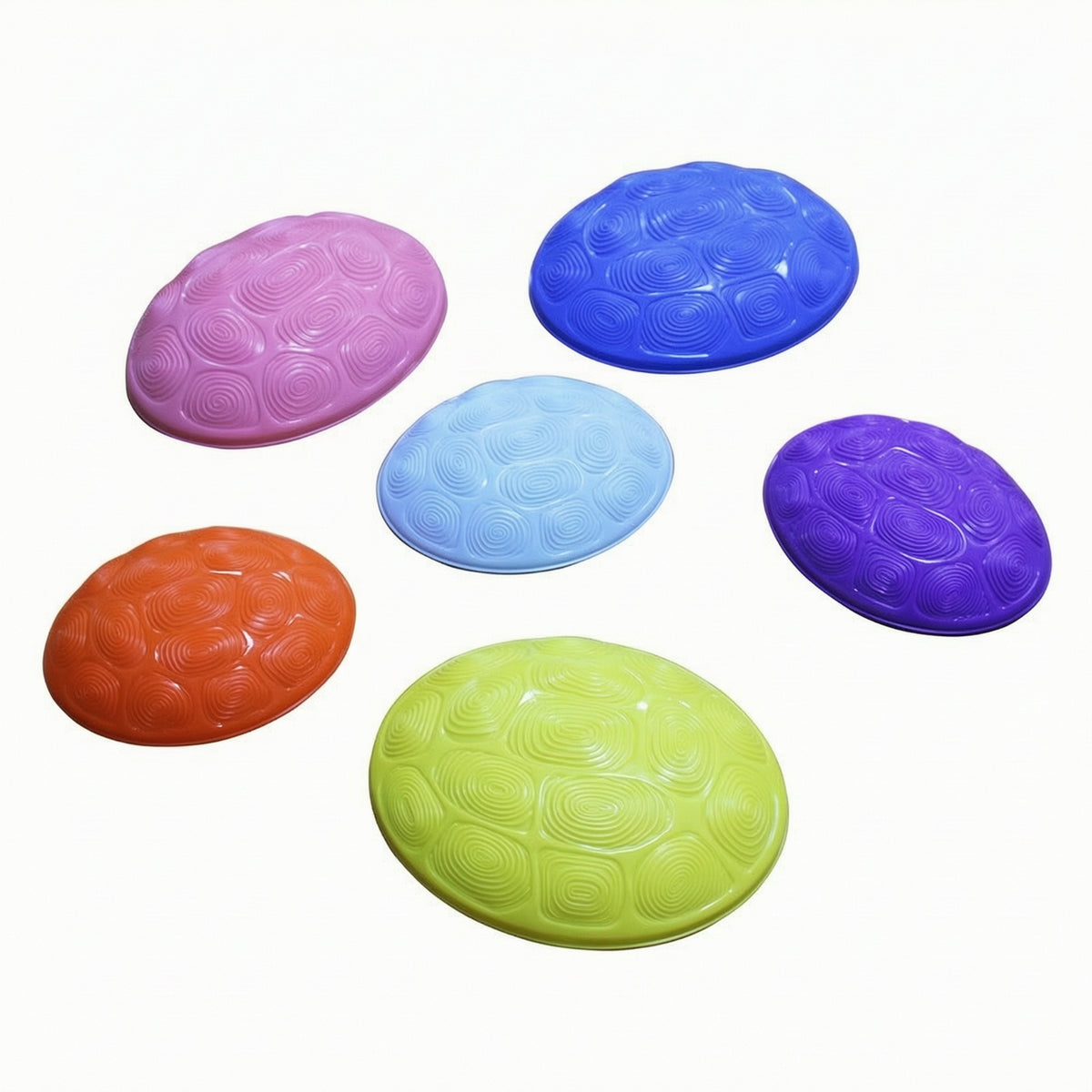 6 Pieces Low-Height Stepping Stones with Textured Surface Non-Slip Kids Stepping Stones Sturdy Toy Easy to Clean for Sensory Integration