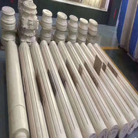 Fiberglass Faux Marble Roman Column Pedestal for Garden & Hallway Decor