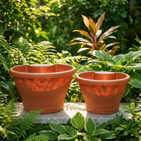 Plant Pots and Flower Pots for a Hanging Plant, Half Round Flower Box for Railings, One-Piece Molded Fence Planters, Water-Saving Country Style