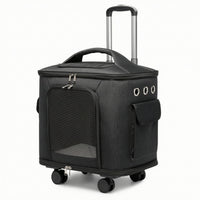 Rolling Pet Carrier Foldable Pet Carrier with Wheels Wheeled Collapsible for Cats, Travel, Vet Visits