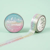 PET Holographic Washi Tape for Journal Lovers, Gradient Star Decorative Planner for Scrapbooking Finish 15mm x 3m
