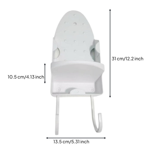 Wall Mount Iron Holder Lightweight Iron Stand Hook Long-Lasting Plastic