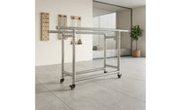Adjustable Double Rod Drying Rack Expandable Double-Rod Drying Rack Space-Saving Furniture Portable for Balcony
