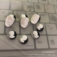 Resin Goddess Queen Angel Head Earrings Studs for Jewelry Making and Apparel Accessories