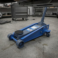 Gearbox Jack with Chain 3-Ton Slim-Profile Gearbox Jack Lift Wheeled Heavy-Duty for Mechanics, Workshop, Garage