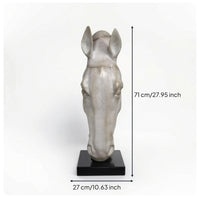 Abstract Horse Head Sculpture Modern Figurine Resin for Living Room, Homeowners