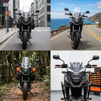 Mesh-Style Headlight Guard with Mounting Brackets Black Motorcycle Headlight Guard Metal Bolt-on for Adventure Riders