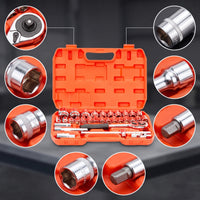 32-Piece Socket Wrench Kit High-Quality Socket Wrench Set with Case Complete Mechanic Tool Set Comprehensive for Car Owners, Auto Repair