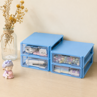 Stackable Drawer Organizer, Dust-Proof Sorting Box, Small Drawer Box for Desk, Office, 186x190x57mm