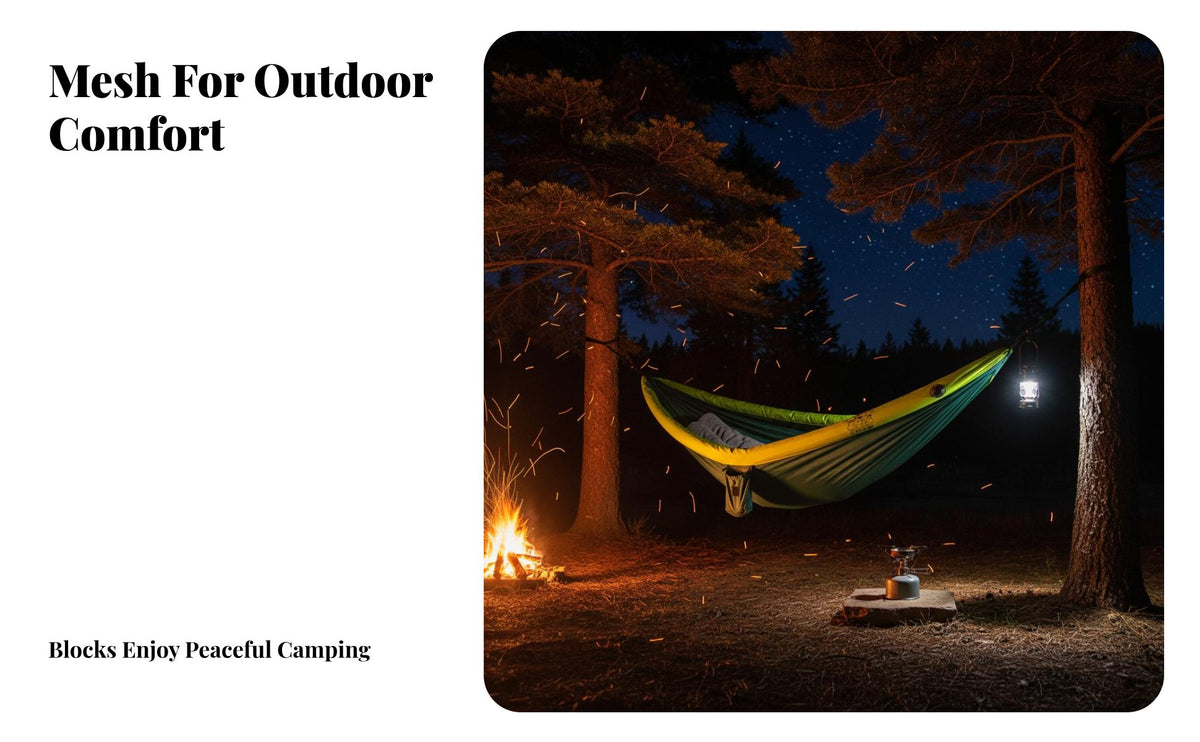 Inflatable Hanging Bed, Double, Outdoor Mesh, Anti-Rollover, Camping for Adults and Kids