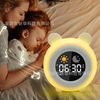 跨境新款睡眠训练闹钟灯USB充电床头伴睡白噪音睡眠辅助夜灯