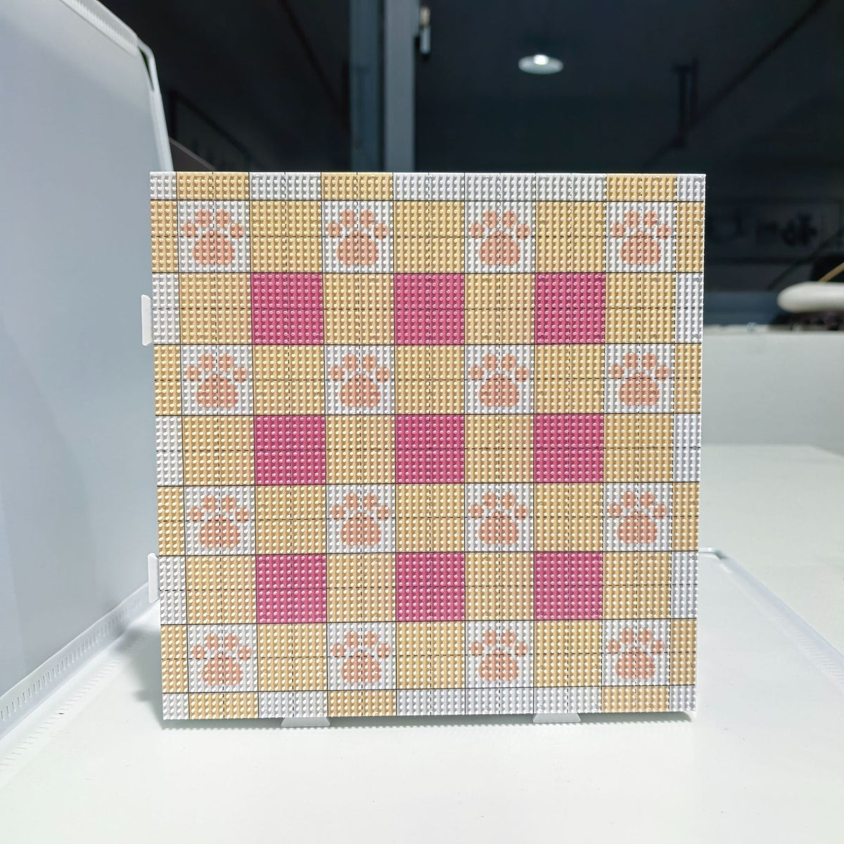 21x21cm / Yellow Pink Cat Claw