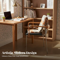 Metal Frame Armchair Modern & Design Dining Chair Versatile Use Ergonomic Design for Adults, Living Room, Home Office