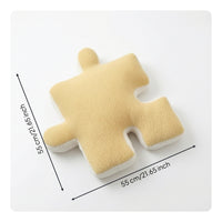 Puzzle Cushion Textured Puzzle Piece Pillow Cozy Back Cushion for Sofa, Dorm Room