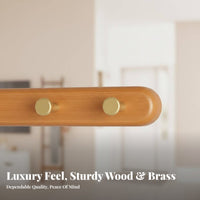 Multi-Peg Hook Rail Easy to Install Coat Hanger Space-Saving for Behind the Door