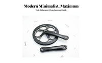 52T Single Chainring Crankset Lightweight Folding Bike Crankset Cycle Chainwheel with Double Guard Easy Installation