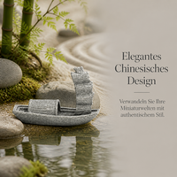Miniature Simulation Boat for Aquarium and Garden Landscape Decoration