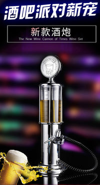 Double-Head Draft Beer Dispenser Tower with Faucet for Bar KTV