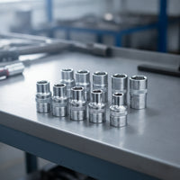 10 Pieces Metric Sockets Chrome Vanadium Hardware Long-Lasting for Mechanics