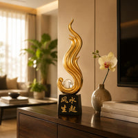 Feng Shui Ornament Light Luxury Feng Shui Statue Smooth Surface Decorative Desktop Ornament for Entryway