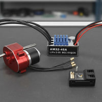 Brushless Motor ESC Kit High Rotational Force RC Vehicle Power Upgrade Set Non-Destructive Installation 2322 Outrunner Motor Combo for off-Highway